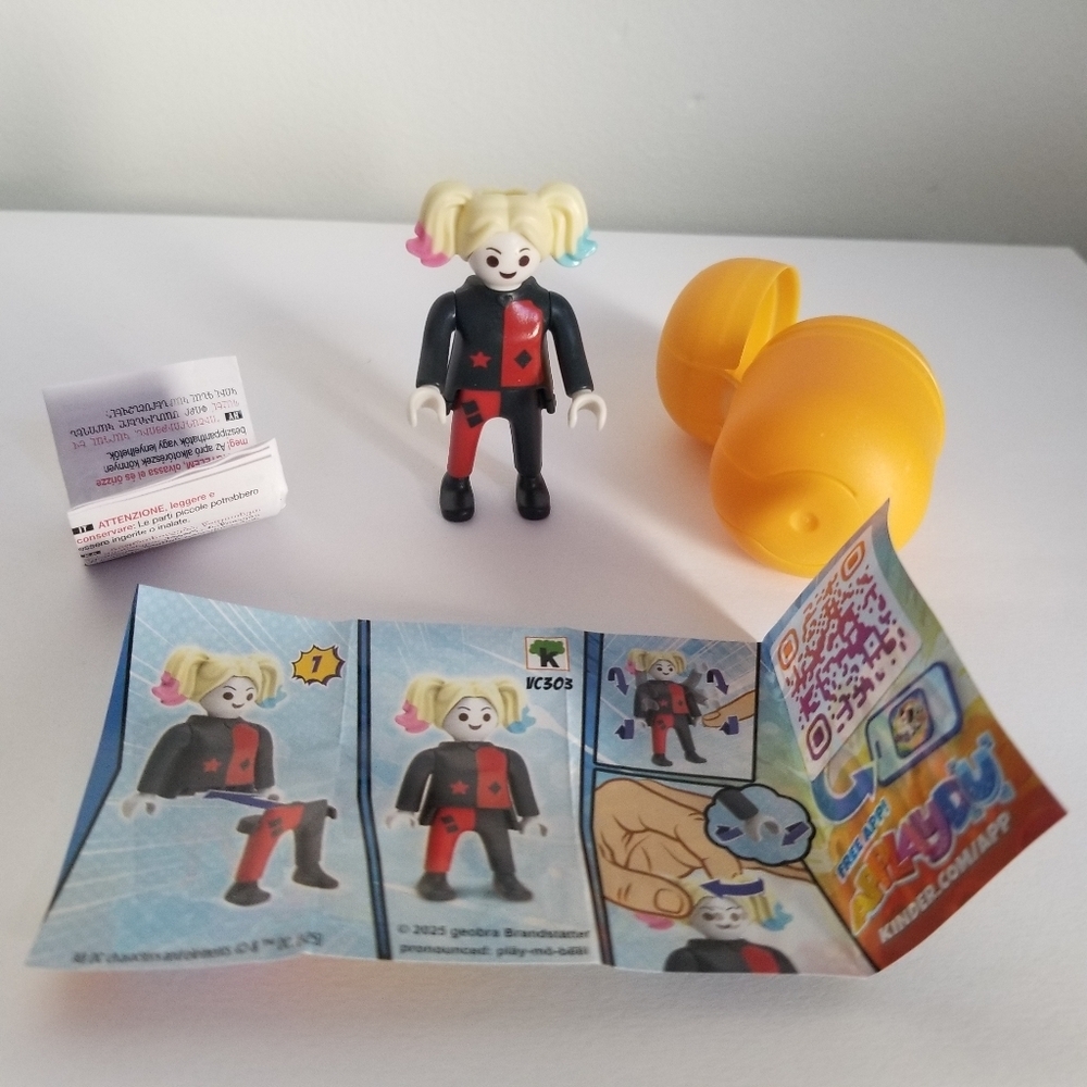 2/$12 Kinder Surprise Harley Quinn Playmobil